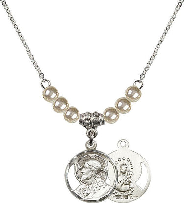 Collar escapulario de cristal | 1,6 cm | Cuentas de 4 mm | N21-0611