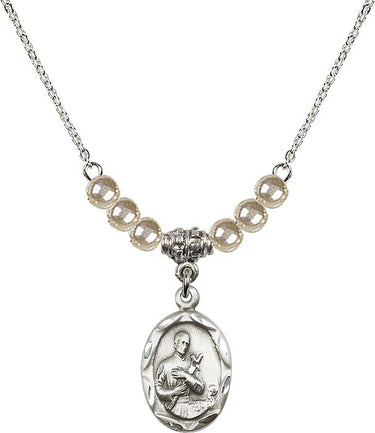 Collar de cristal de San Gerardo Mayela | 3/4 pulgada | Cuentas de 4 mm | N21-0612G