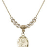 St. Jude Crystal Necklace | 3/4 inch | 4mm Beads   14kt Gold Filled