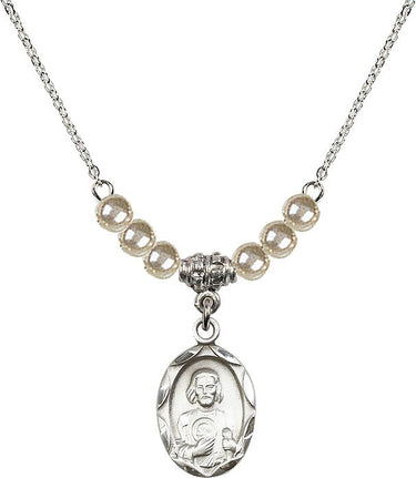 Collar de Cristal San Judas | 1.9 cm | Cuentas de 4 mm | N21-0612J