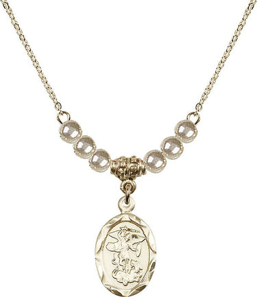 Collar de Cristal Arcángel San Miguel | 1,9 cm | N21-0612R