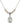 Saint Michael the Archangel Crystal Necklace | 3/4 inch | 4mm Beads   Sterling Silver