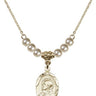 Scapular Crystal Necklace | 3/4 inch | 4mm Beads   14kt Gold Filled