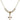 Cross Crystal Necklace | 1 1/2 inch | 4mm Beads   14kt Gold Filled