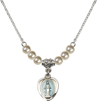 Collar de cristal con la Medalla Milagrosa para mujer | 1/2 pulgada