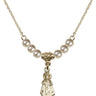 Infant of Prague Crystal Necklace | 3/4 inch | 4mm Beads   14kt Gold Filled
