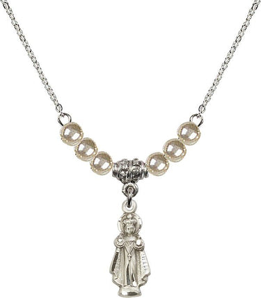 Collar de Cristal del Niño Jesús de Praga | 1,9 cm | Cuentas de 4 mm | N21-0823