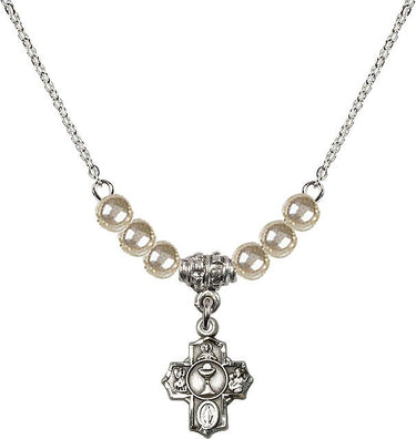 Communion 5-Way Crystal Necklace | 1/2 inch | 4mm Beads | N21-0890