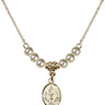 Chalice Crystal Necklace | 1/2 inch | 4mm Beads   14kt Gold Filled