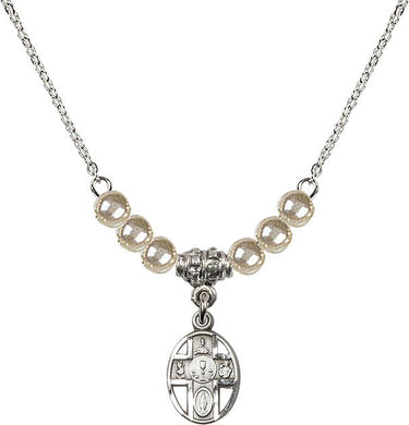 Collar de cristal con cáliz de 5 vías para mujer | 1/2 pulgada
