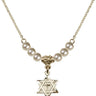 Cross Crystal Necklace | 1/2 inch | 4mm Beads   14kt Gold Filled