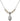 Miraculous Medal Crystal Necklace | 1/2 inch | 4mm Beads   Sterling Silver