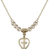Cross Crystal Necklace | 1/2 inch | 4mm Beads   14kt Gold Filled
