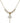 Cross Crystal Necklace | 3/4 inch | 4mm Beads   14kt Gold Filled