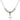 Cross Crystal Necklace | 3/4 inch | 4mm Beads   Sterling Silver