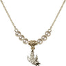 Guardian Angel Crystal Necklace | 3/8 inch | 4mm Beads   14kt Gold Filled