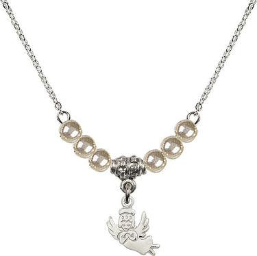 Collar de cristal Ángel Guardián | 3/8 pulgada | Cuentas de 4 mm | N21-2128
