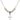 Cross Crystal Necklace | 5/8 inch | 4mm Beads   Sterling Silver