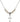 Cross Crystal Necklace | 5/8 inch | 4mm Beads   Sterling Silver