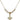 Four Way Medal Crystal Necklace | 5/8 inch | 4mm Beads   14kt Gold Filled