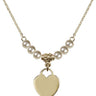 Heart Crystal Necklace | 5/8 inch | 4mm Beads   14kt Gold Filled
