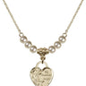 Guardian Angel Crystal Necklace | 5/8 inch | 4mm Beads   14kt Gold Filled