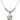 Confirmation Heart Crystal Necklace | 5/8 inch | 4mm Beads   Sterling Silver