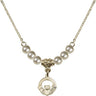 Claddagh Crystal Necklace | 3/8 inch | 4mm Beads   14kt Gold Filled