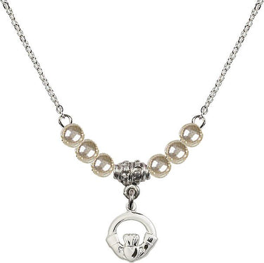 Collar de cristal Claddagh | 3/8 pulgadas | Cuentas de 4 mm | N21-4113