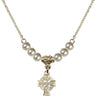 Cross Crystal Necklace | 1/2 inch | 4mm Beads   14kt Gold Filled