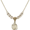 Miraculous Medal Crystal Necklace | 5/8 inch | 4mm Beads   14kt Gold Filled