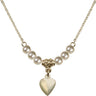 Heart Crystal Necklace | 1 1/8 inch | 4mm Beads   14kt Gold Filled