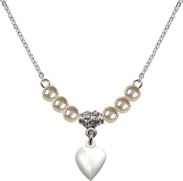 Collar de cristal con forma de corazón para mujer | 2,8 cm | Cuentas de 4 mm | N21-4158H