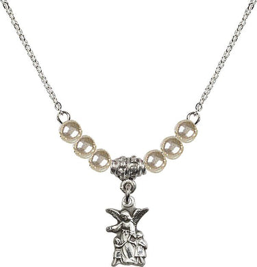 Women Guardian Angel Crystal Necklace | 1/2 inch | 4mm Beads