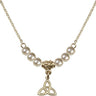 Trinity Irish Knot Crystal Necklace | 3/8 inch | 4mm Beads   14kt Gold Filled