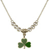 Shamrock Crystal Necklace | 1/2 inch | 4mm Beads   14kt Gold Filled