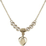 Saint Christopher Crystal Necklace | 3/8 inch | 4mm Beads   14kt Gold Filled