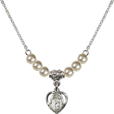 Our Lady of Guadalupe Crystal Necklace | 3/8 inch | 4mm Beads
