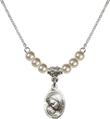 Collar de cristal de la Virgen para mujer | 5/8 pulgada | Cuentas de 4 mm