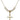 Crucifix Crystal Necklace | 7/8 inch | 4mm Beads   14kt Gold Filled