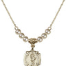 Saint Florian Crystal Necklace | 1/2 inch | 4mm Beads   14kt Gold Filled