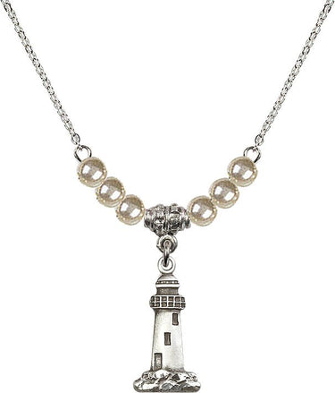Collar de cristal con faro | 1.9 cm | Cuentas de 4 mm | N21-5922