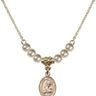 Saint Andrew the Apostle Crystal Necklace | 1/2 inch | 4mm Beads   14kt Gold Filled