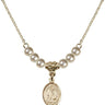Saint Albert the Great Crystal Necklace | 1/2 inch | 4mm Beads   14kt Gold Filled
