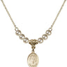 Saint Anne Crystal Necklace | 1/2 inch | 4mm Beads   14kt Gold Filled