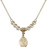 Saint Anthony Crystal Necklace | 1/2 inch | 4mm Beads   14kt Gold Filled