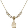Saint Alexander Constantinople Crystal Necklace | 1/2 inch | 4mm Beads   14kt Gold Filled