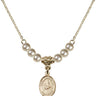 Saint Bernadette Crystal Necklace | 1/2 inch | 4mm Beads   14kt Gold Filled