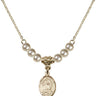 Saint Camillus of Lellis Crystal Necklace | 1/2 inch | 4mm Beads   14kt Gold Filled