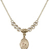 Saint Charles Borromeo Crystal Necklace | 1/2 inch | 4mm Beads   14kt Gold Filled
